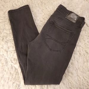 Hollister distressed black skinny jeans sz 32x30